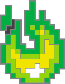 8-bit Green Flame