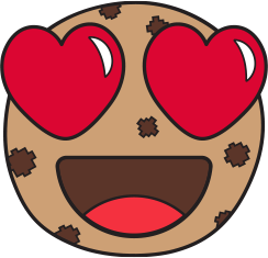 Heart Eyes Cookie Emoji
